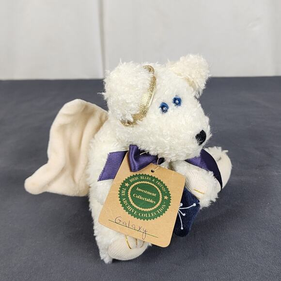 Retired Boyd's Collection 8in White GALAXY Angel Winged Teddy Bear with Tags - Picture 5 of 14